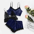 thumbnail image 3 of Lindreshi Lingerie Sets for Women 2pc Set Lace Lingerie Silk Underwear Sleepwear Underwear Pajamas Satin, 3 of 8