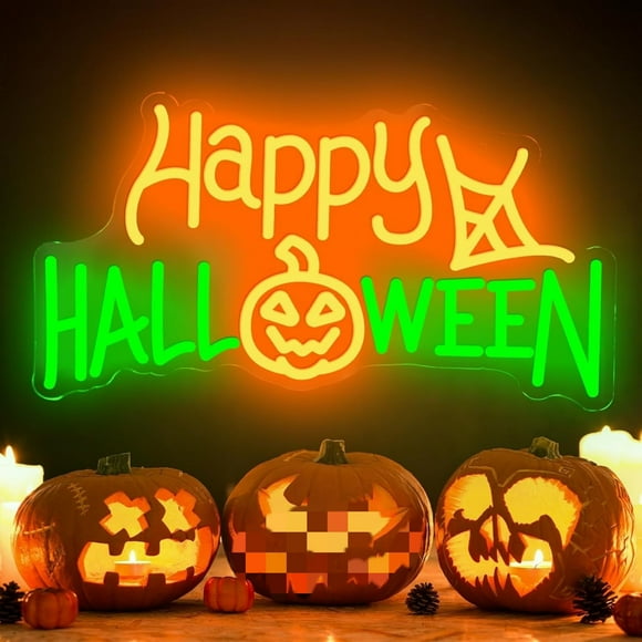 Ltdhehe Lumières Néon LED d'Halloween Créent une Ambiance. Ces Bricolage Maison Sont un Incontournable pour les Fêtes Rendant Vos Soirées Festives Encore Plus Spectaculaires