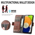 thumbnail image 4 of Case for Samsung Galaxy A03S Cover Leather Wallet Folio Case Book Design Flip Magnetic Closure - Brown, 4 of 5