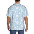 thumbnail image 5 of Wukai Cute Bunny Men's Casual Short-Sleeve Button Down Shirt - Lightweight Summer Dress Shirt for Daily Wear-3X-Large, 5 of 7