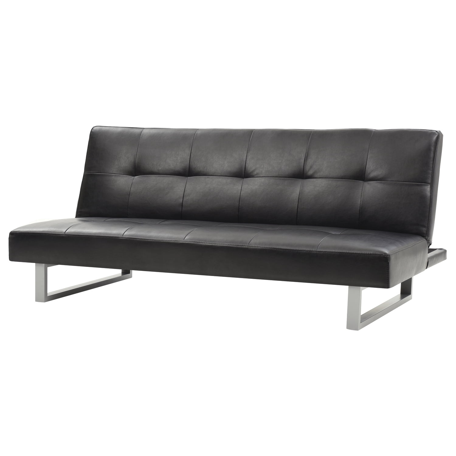 Glory Furniture Chroma Faux Leather Sleeper Sofa in Black