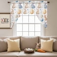 thumbnail image 4 of Easter Rabbit Egg Swag Valances for Kitchen Window, Watercolor Floral Small Swag Valances Rod Pocket Curtain Drapes Window Treatment for Bedroom Bathroom, 56x36 Inch, 4 of 9