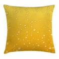 thumbnail image 1 of Yellow Decor Throw Pillow Cushion Cover, Yellow Ombre Background Like Beer in a Glass with Water Drops Graphic Art Prints, Decorative Square Accent Pillow Case, 24 X 24 Inches, Yellow, by Ambesonne, 1 of 2