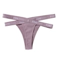 thumbnail image 1 of Braguitas de mujer sexys con cinturón y letras cruzadas, tanga de algodón con hilo de división alta, 1 of 6