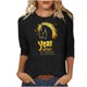 thumbnail image 3 of TaTaai Womens 2026 New Year Celebration Print Three Quarter Sleeve Top Round Neck Casual Blouse Holiday Festival Party Wear Gift, 3 of 5