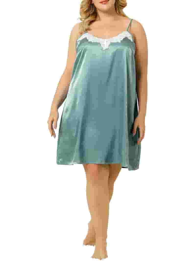 高い信頼 厚い信頼 Women's Plus Sleepwear Slip Cami Nightgown Pajamas Lace Size Clothing