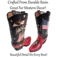 thumbnail image 5 of Urbalabs Western Cowboy Boot Vase 9.5 Inch Liberty Bell USA Eagle and Cross Vase Decorative Cowboy Boots Vases Home Office Rustic Decor Country Living Wedding Centerpiece, 5 of 7