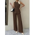 thumbnail image 3 of PRETTYGARDEN Women's 2 Piece Sets Summer Work Clothes Sleeveless Blazer Vest Pants Suits Spring Business Casual Outfits, 3 of 7