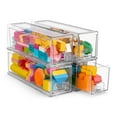 thumbnail image 1 of Sorbus Cajones Apilables Transparentes Pequeños con Manijas, Organizador para Manualidades, Ropa, Medicamentos, Maquillaje, Armario, Arte, Baño, Zapatos y Juguetes (Paquete de 4), 1 of 1