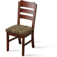 thumbnail image 2 of Leopard Print Square Chair Cushion Cover for Dining Office Stain Resistant Chair Seat Slipcover Home Chair Accessories Stylish Upholstered Chair Seat Covers, 2 of 5