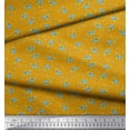 thumbnail image 2 of Soimoi Gold Japan Crepe Satin Fabric Dot & Freesia Floral Fabric Prints By Yard 42 Inch Wide, 2 of 3