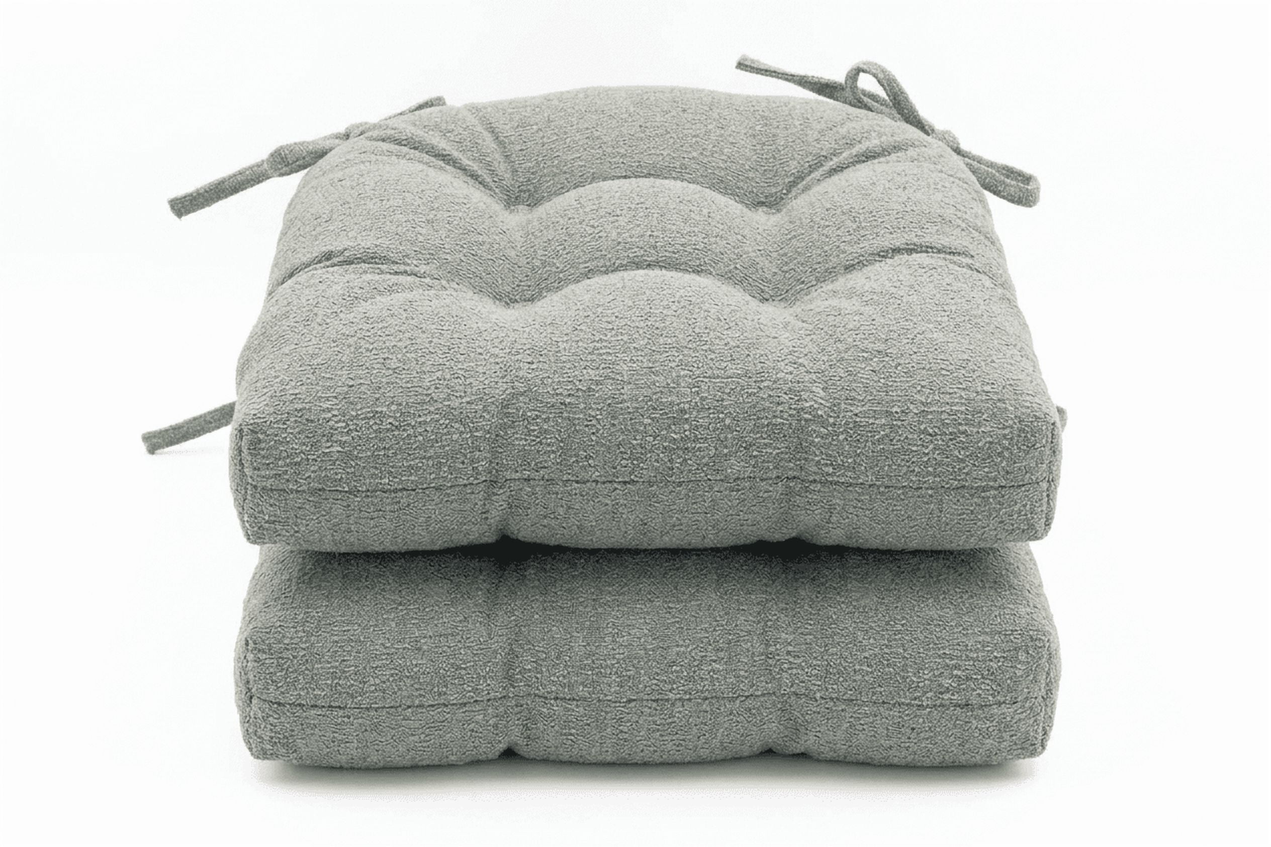 Klear Vu CloudFill Chair Cushions with Ties, Set of 2, Moondance Mist Blue for Dining Chairs