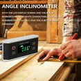thumbnail image 3 of Yeacher Portable 4*90掳 IP54 Waterproof Dustproof Level High Precisions Angle Finder Digital Protractor Inclinometer Digital Level LCD Display Absolute Measurement/Relative Measurement Data Hold Func, 3 of 8