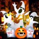 7Ft Halloween Inflatables Decorations Outdoor, Tombstone Ghost Pumpkin
