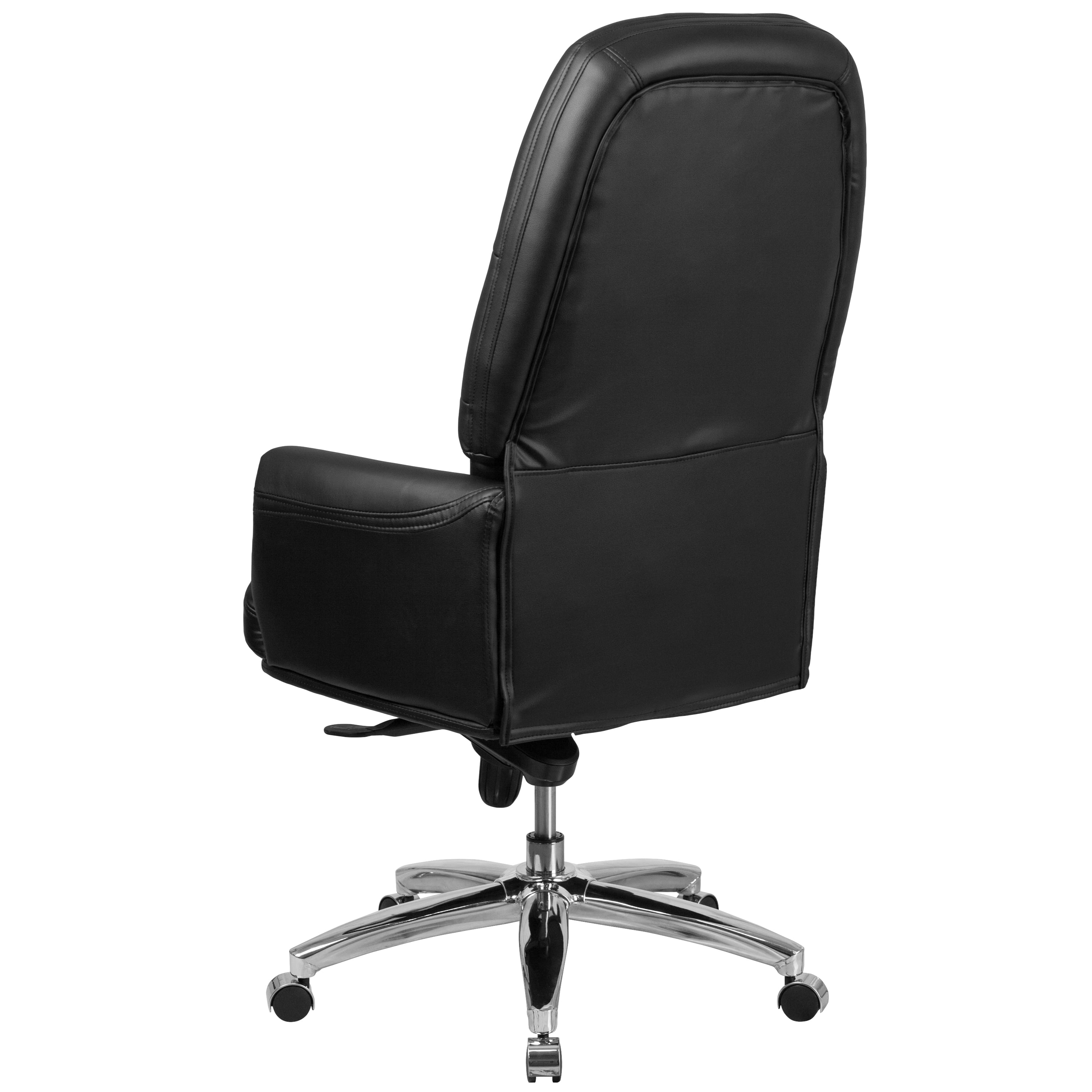 Emma + Oliver King Louis Dining/Desk Chair with Transparent Back, Black  Vinyl Seat/Frame 