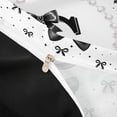 thumbnail image 4 of meiyoeat Ribbon Bow Letter Print Twin Duvet Cover For Girls,Black Bowtie Monogram S Twin Bedding For Kids,Black Reversible,2-Piece(No Comforter), 4 of 6