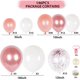 thumbnail image 2 of Kit de guirnalda de globos de oro rosa, 146 piezas de globos metálicos de oro rosa y globos de látex blanco. Kit de guirnalda de arco de globos DIY para despedidas de soltera o boda., 2 of 5