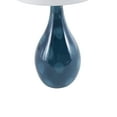thumbnail image 5 of DecMode 32" Textured Abstract Teal Table Lamp with Cream Linen Shade (2 Count), 5 of 10