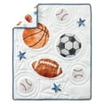 thumbnail image 4 of Sweet Jojo Designs Watercolor Sports Theme Multicolor Crib Bedding + BreathableBaby Breathable Mesh Liner Pad, 4 of 6