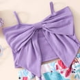 thumbnail image 3 of Popshion Toddler Girls Summer Tropical Leaves Skirt Set, 2-Piece, Size 18 Months-7 Years, 3 of 7