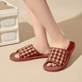 thumbnail image 2 of Wensltd House Slippers for Guests Solid Color Breathable Comfortable Open Toe Indoor Slipper, 2 of 4