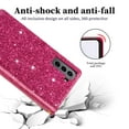 thumbnail image 5 of Dteck Galaxy S21+ Wallet Case, Bling Sparkle Glitter PU Leather Magnetic Flip Case with Credit Card Slots/Hand Strap for Samsung Galaxy S21 Plus, Rose, 5 of 5