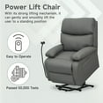 thumbnail image 6 of hzlagm Electric Lift Recliner Chair with Footrest Elder Single Reclining Sofa Lounge Soft Cushion and Back Comfortable Armchair - Dark Gray, 6 of 7