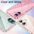 thumbnail image 6 of JETech Glitter Case for iPhone 16 6.1-Inch, Bling Sparkle Shockproof Phone Bumper Cover, Cute Sparkly for Women and Girls (Pink), 6 of 7