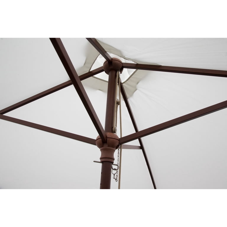 destinationgear classic wood 6.5' square patio umbrella DestinationGear Wood Classic Square Patio Umbrella, Natural