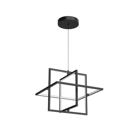 PD16320-BK-Kuzco Lighting-Mondrian - 84W LED Pendant-17 Inches Tall and 19.38 Inches Wide-Black Finish