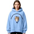 thumbnail image 2 of AURORADY Pet Pouch Hoodie for Women Men Oversized Sweatshirt with Zipper Pocket Cat Dog Carrier Pullover Top, 2 of 9