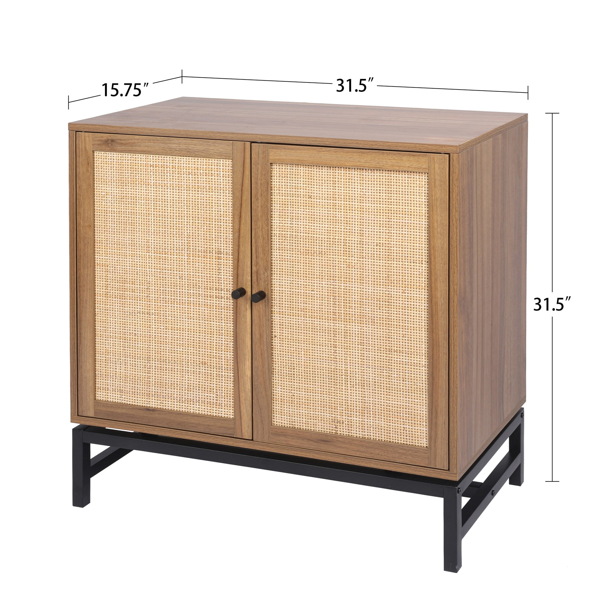 YYAo Natural Rattan Kitchen Storage Cabinet, Sideboard Buffet Cabinet for Dining Room, Hallway, Walnut YYAo Natural Rattan Kitchen Storage Cabinet, Sideboard Buffet Cabinet for Dining Room, Hallway, Walnut