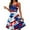 A014-Dark Blue, variant on SAATLERI July 4th Dresses for Women Star Stripes Print Spaghetti Strap Flag Dress A Line Sleeveless Dressy Punk Party Dress