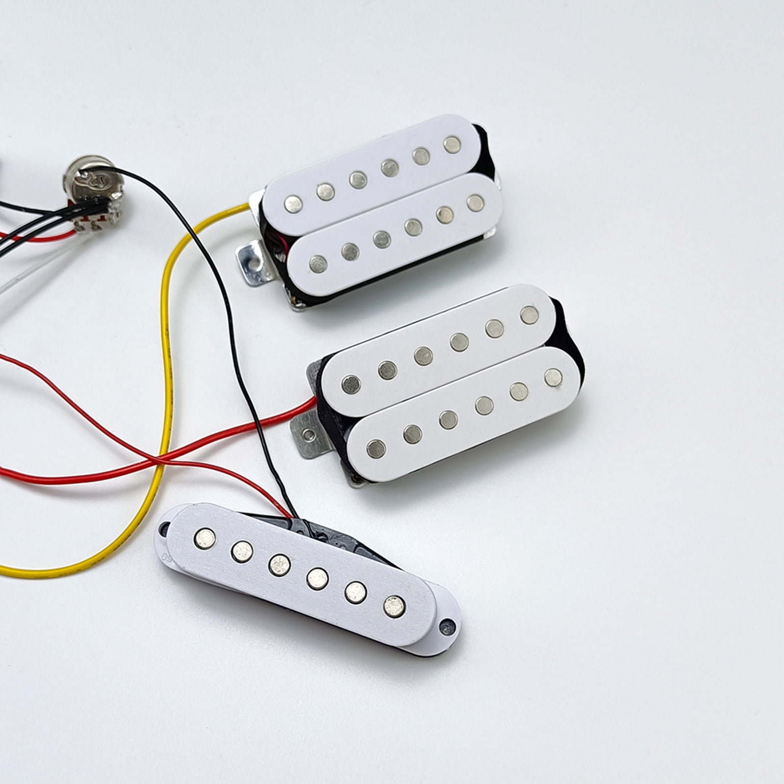 Single Coil Pickups with Prewired Wiring Harness 2 Tone 1 Volumes 5 Way Switches Electric Guitar Replacement Part Set