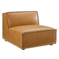 thumbnail image 1 of Modway Restore 40.5" Faux Leather Sectional Sofa Armless Chair in Tan, 1 of 9