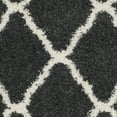 thumbnail image 3 of SAFAVIEH Hudson Aline Geometric Shag Area Rug, Dark Grey/Ivory, 7' x 7' Square, 3 of 8