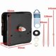 thumbnail image 3 of Kit de repuesto para reloj de pared de cuarzo silencioso, color negro, 3 of 8