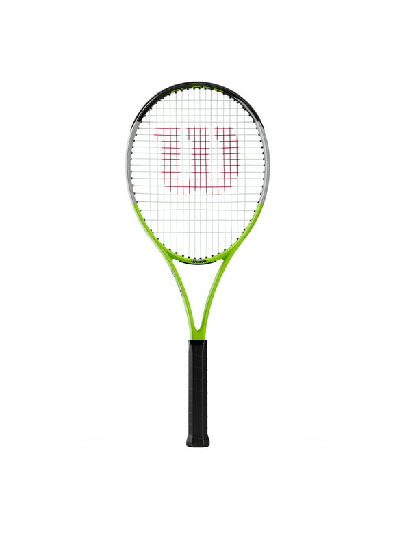 Wilson Blade Feel RXT 105 Adult Tennis Racket - Green/Grey, Grip Size 3 - 4 3/8", 11.04oz Strung