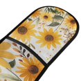 thumbnail image 4 of Yayeee Double Oven Mitt Kitchen Heat Resistant Baking 35" x7" Quilted Glove, Beige Sunflowers, 4 of 6