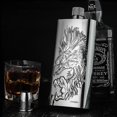 thumbnail image 1 of Flasques Motif pot à Vin de Whisky Flacon portable 17 oz en Acier Inoxydable, 1 of 5