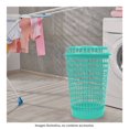 thumbnail image 4 of Cesta para Ropa Plastictrends 55 Litros Iris con Tapa Calado Aqua, 4 of 4