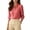 #444-Red, variant on Warop Button Down Shirts for Women 3/4 Sleeve Collared Blouse Casual Business Office Work Top