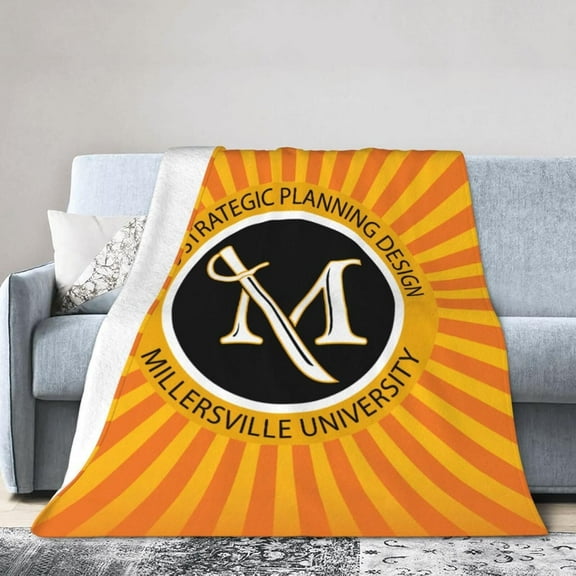 Millersville University Fleece Blanket, Very Soft Microfiber Flannel Blanket for Couch Warm and Cozy for All Seasons