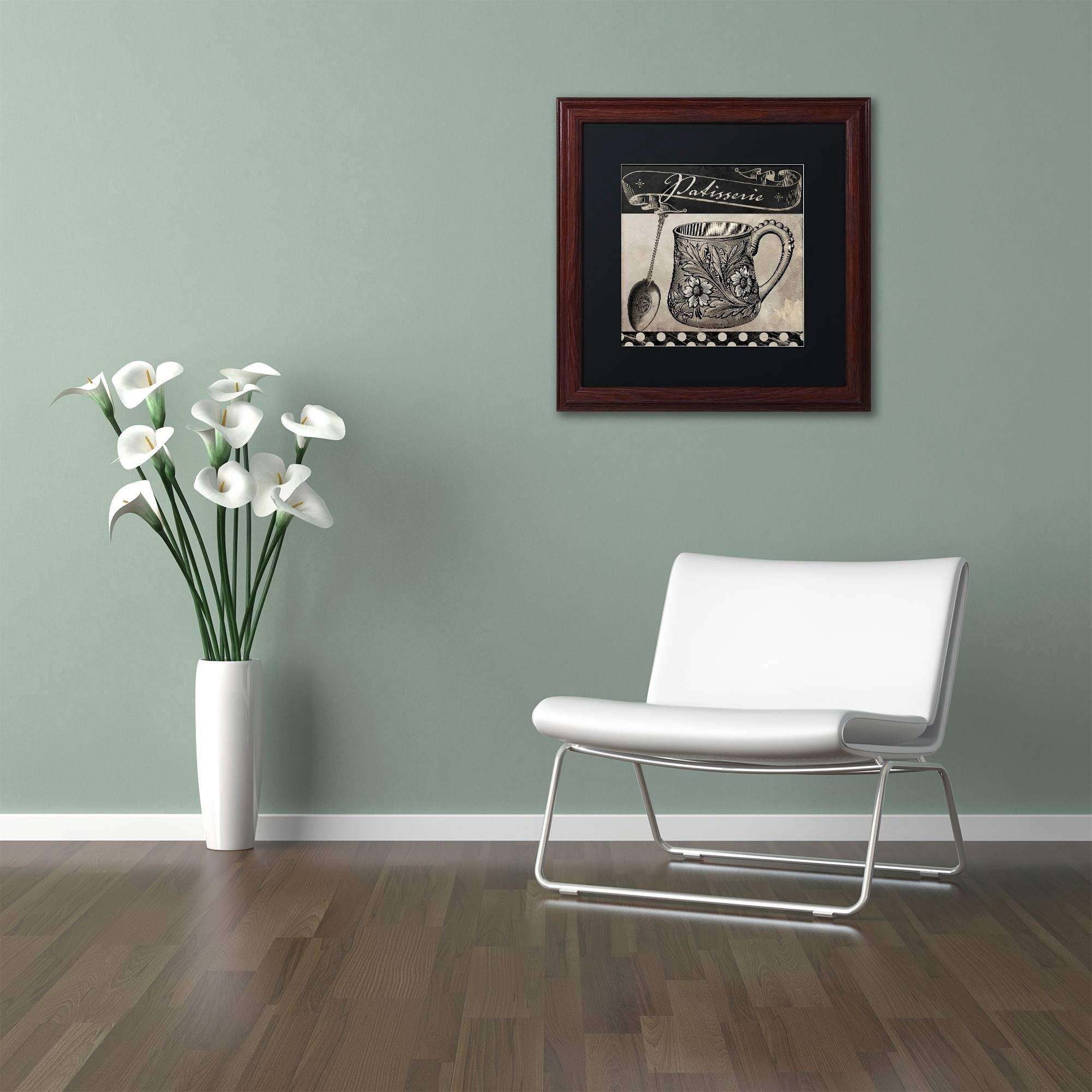 Trademark Fine Art "Bistro Parisienne III" Canvas Art by Color Bakery Black Matte, Wood Frame