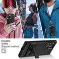 thumbnail image 6 of for Samsung Galaxy S22 Ultra Case, Heavy Duty Shockproof Protective Case,Military Grade Protection,Scratch Resistant,Slim Thin Case,with Stand,with Lanyard,Black 6-sam s22u-01, 6 of 14