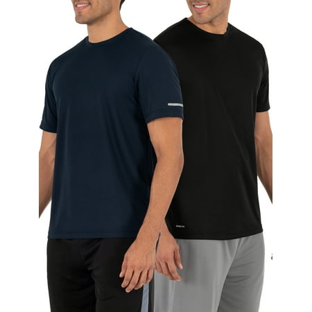 Athletic Works Men’s Active Core Short Sleeve T-Shirt, 2-Pack, up to Size 3XL