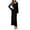 Black, variant on QHFBli Women's Sweater Dress 2025 Fall Winter Long Sleeve Square Neck Pleated Wedding Guest Knit Midi Dresses