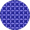 thumbnail image 1 of Ahgly Company Machine Washable Indoor Round Transitional Light Slate Blue Area Rugs, 7' Round, 1 of 7