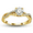 14KT Gold Over Silver, variant on Queena Solitaire Engagement Ring for Women Sterling Silver CZ Ginger Lyne Collection