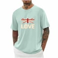 thumbnail image 1 of Tops para hombre, blusas y camisas de cuello redondo y manga corta para hombre, blusas casuales de moda con cuello redondo y manga corta para hombre, blusas de poliéster para hombre, 1 of 4